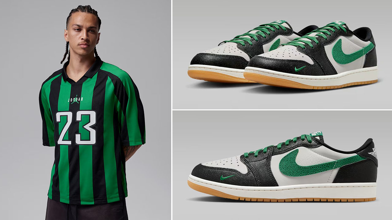 Air Jordan 1 Low OG Pine Green x Jordan Brooklyn Men’s Terrace Top to Match