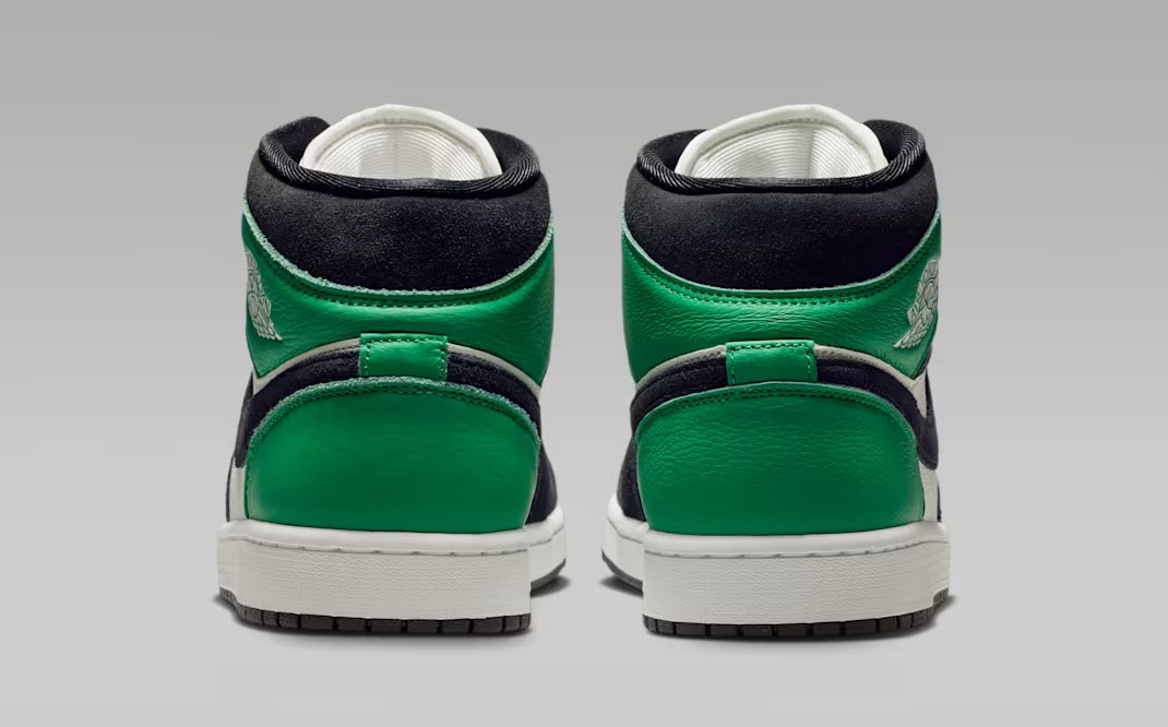 Air Jordan 1 Mid SE Lucky Green Back Heel View