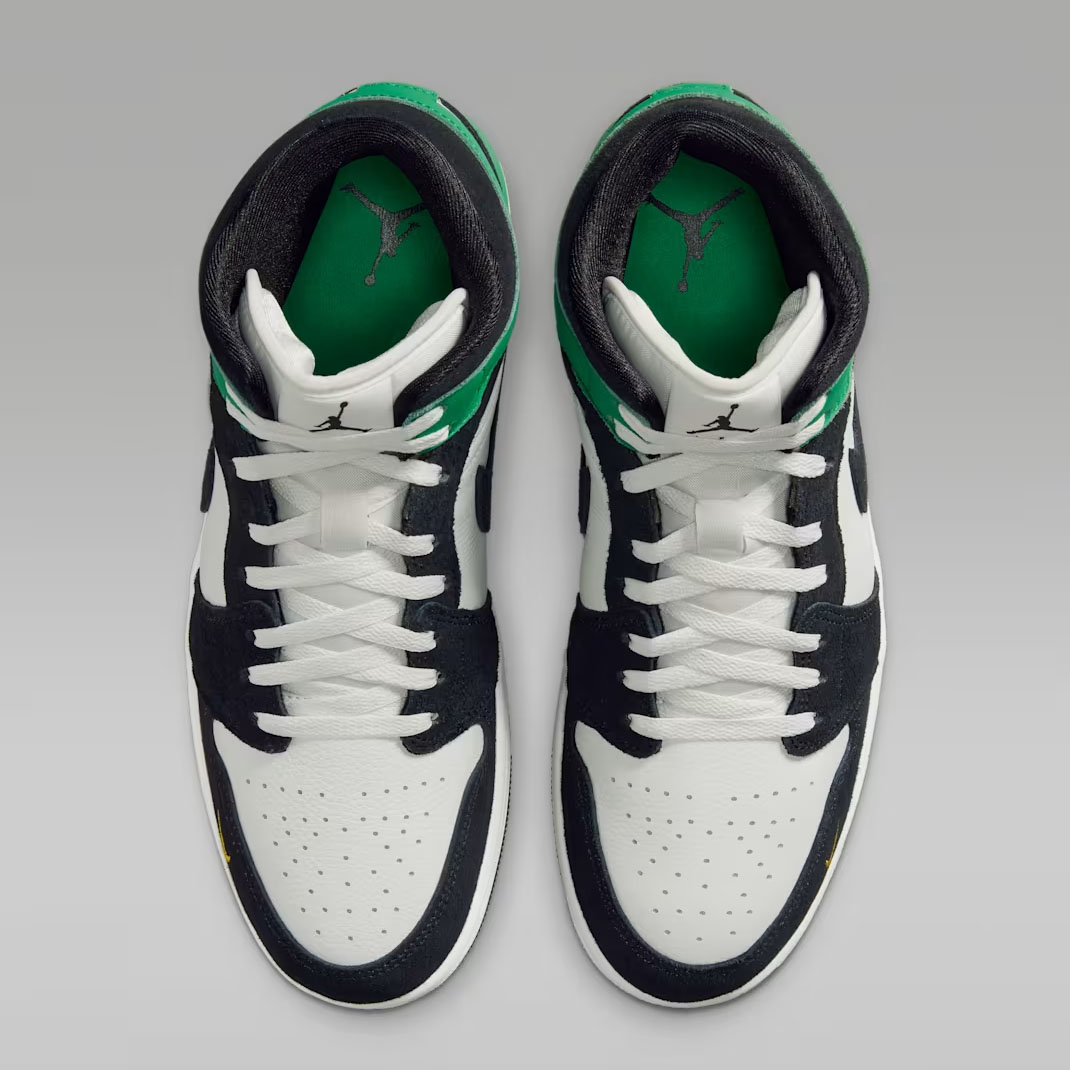 Air Jordan 1 Mid SE Lucky Green Top Inside View
