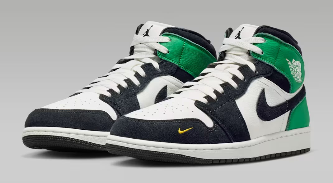 Air Jordan 1 Mid SE Lucky Green Top Side View