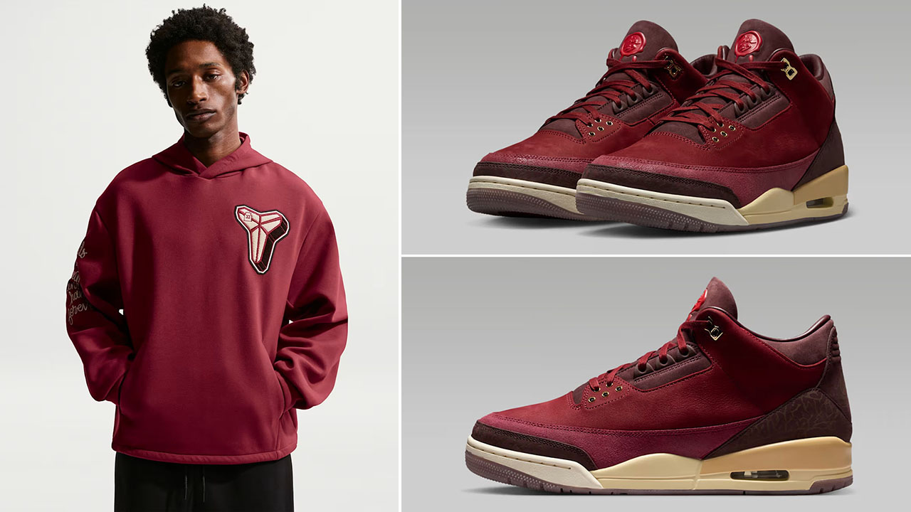 Air Jordan 3 BIN 23 x Nike Kobe Pullover Hoodie Outfit to Match Sneakers