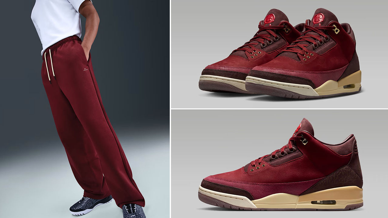 Air Jordan 3 BIN 23 x Nike Standard Issue Men’s Therma-FIT Open-Hem Pants Outfit to Match Sneakers
