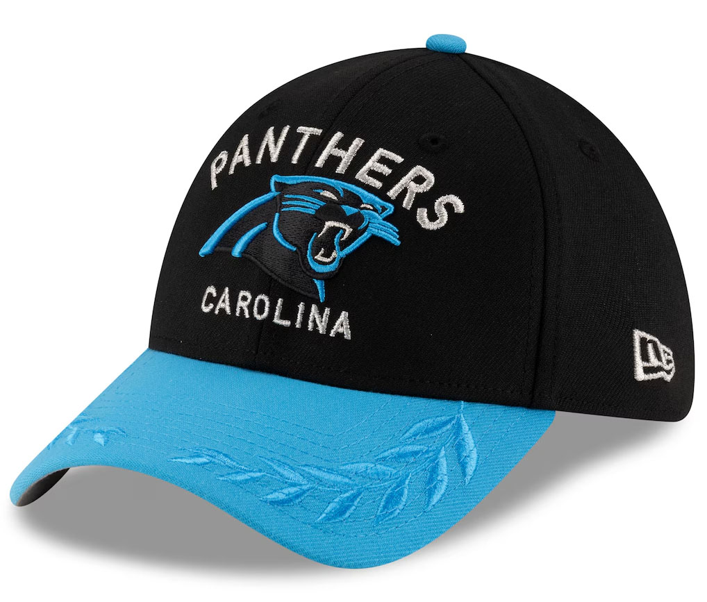 Carolina Panthers New Era 2025 NFL Draft 39THIRTY Flex Hat Black Blue