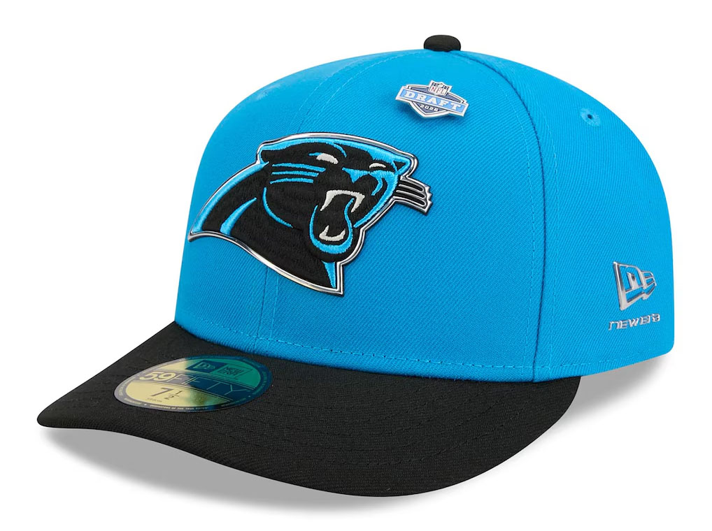 Carolina Panthers New Era 2026 NFL Draft Pre-Curved 59FIFTY Fitted Hat Blue Black