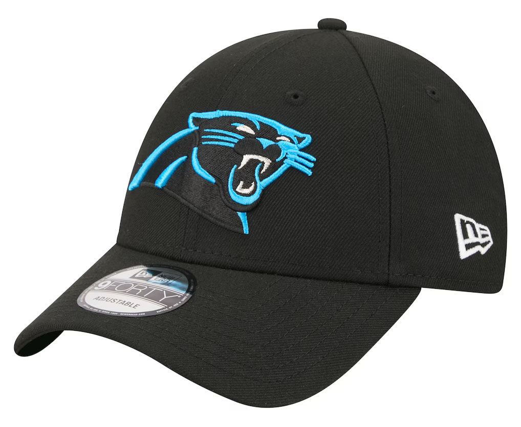 Carolina Panthers New Era Core Team 9FORTY Adjustable Hat Black