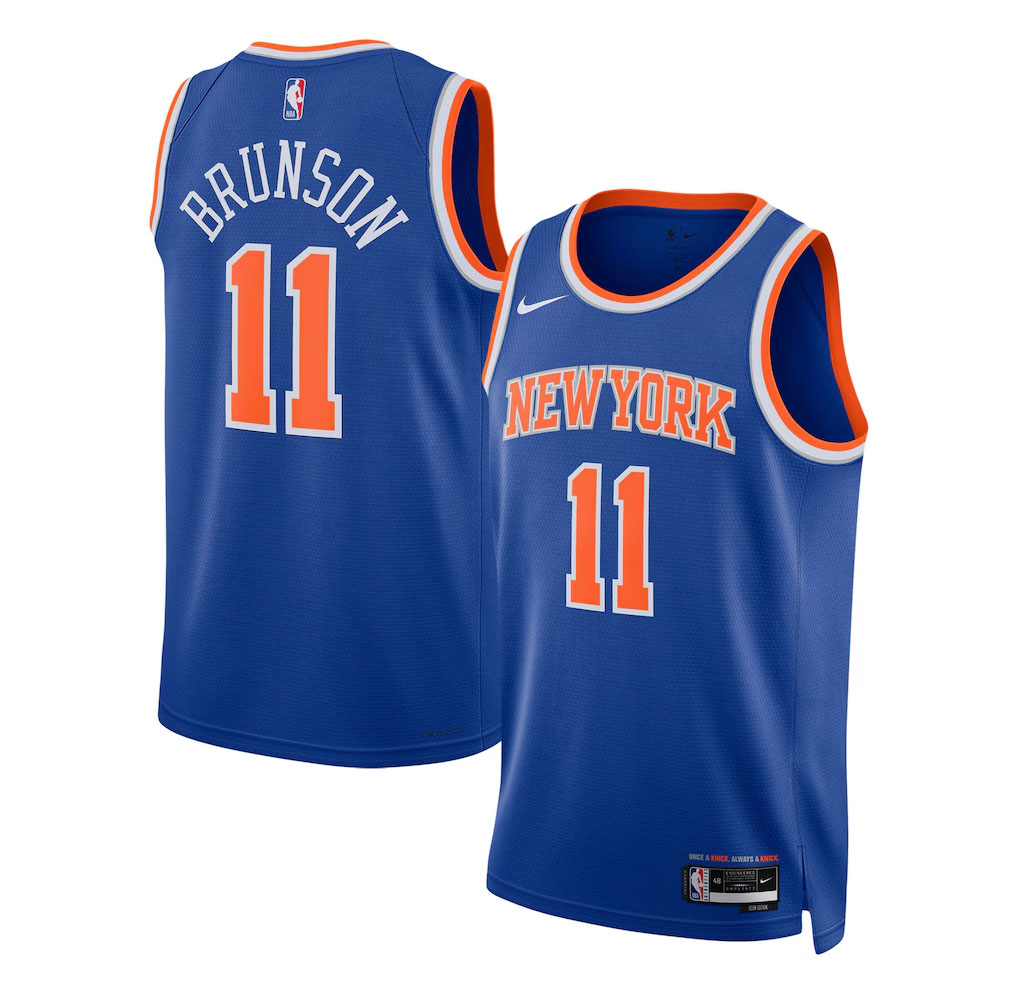 Jalen Brunson New York Knicks Nike Unisex Swingman Jersey Icon Edition Blue
