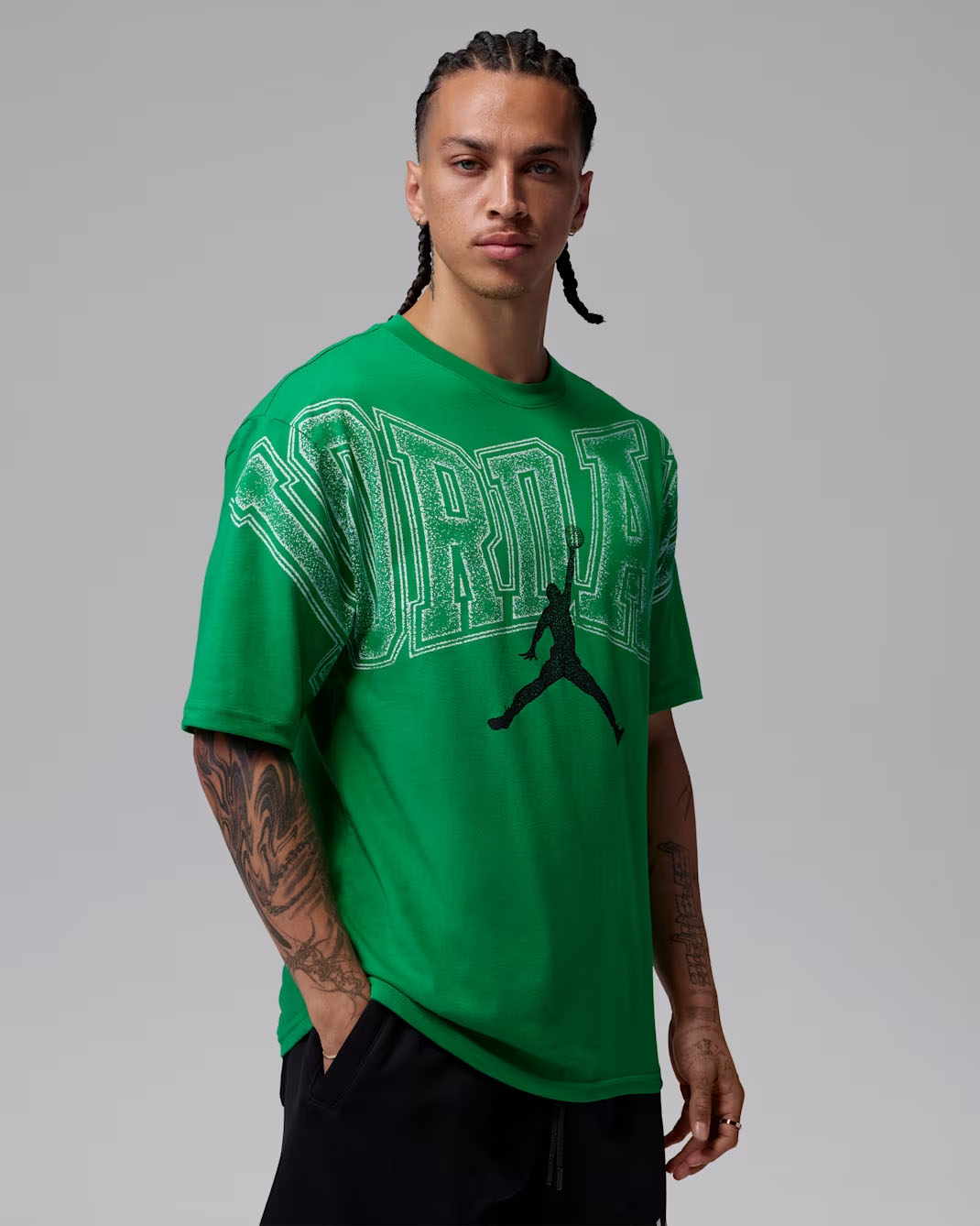 Jordan Men's Graphic T-Shirt Lucky Green Black