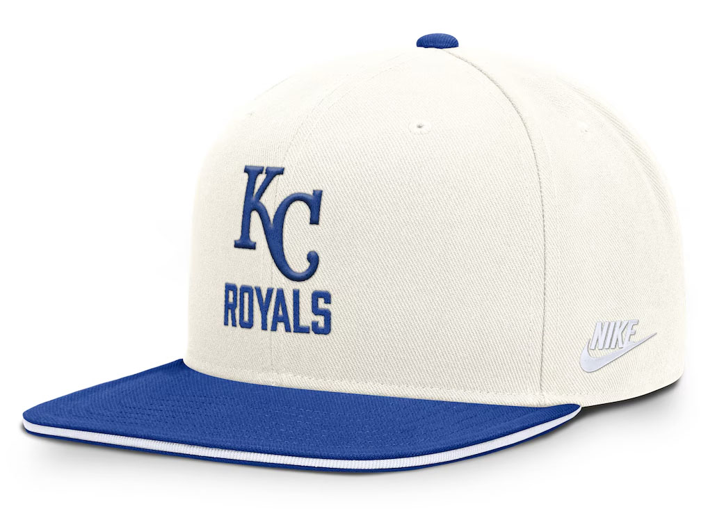 Kansas City Royals Nike Cooperstown Pro Dri-FIT Snapback Hat Cream Royal