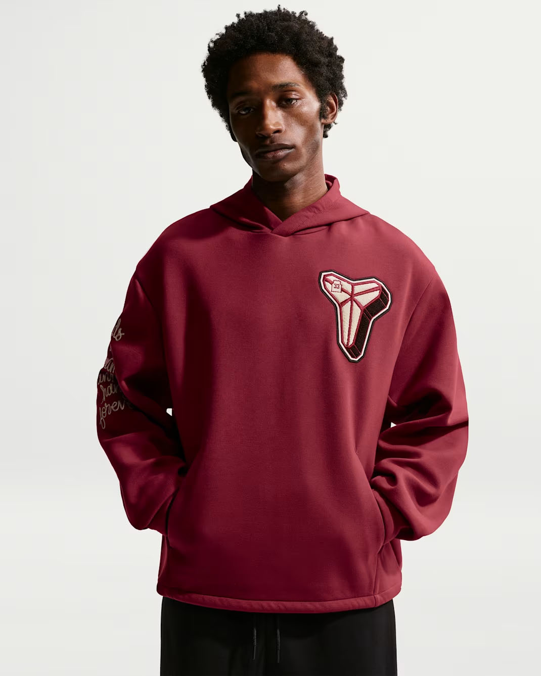 Kobe Men's Dri-FIT Fleece Pullover Basketball Hoodie Team Red 1