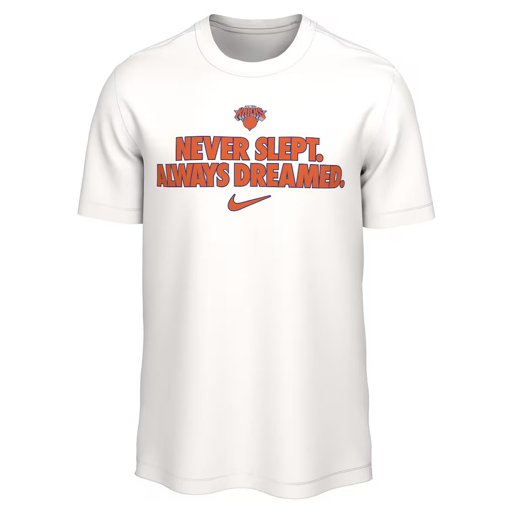 New York Knicks 2026 NBA Finals Champions Nike Brand Voice T-Shirt