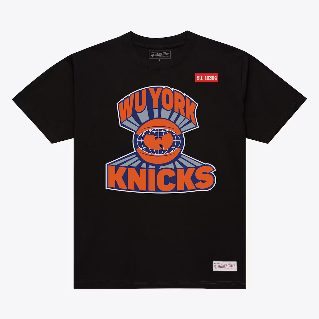 New York Knicks x Wu-Tang Mitchell & Ness Wu York T-Shirt Black Front