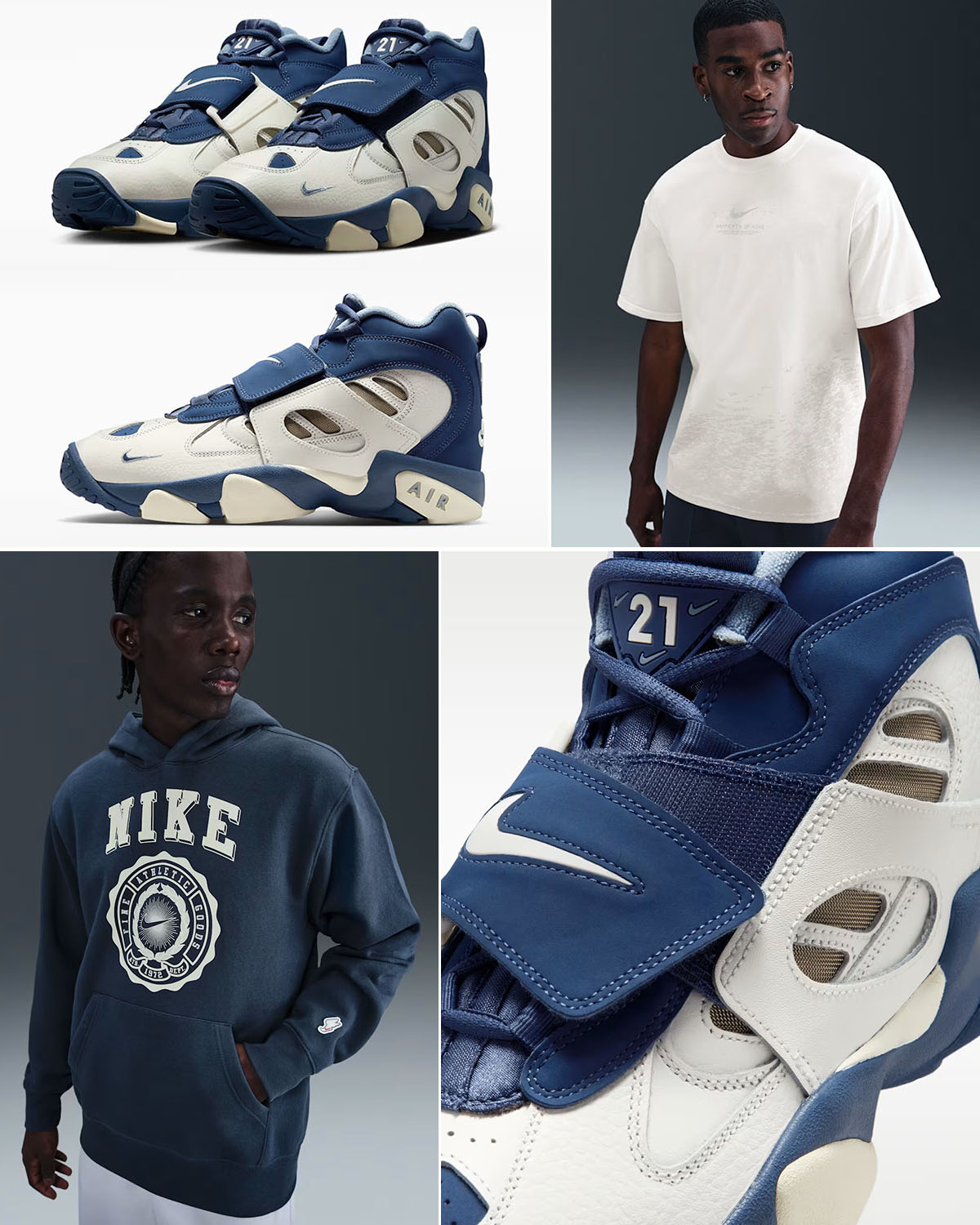 Nike Air Diamond Turf II Blue Grey Royals Outfits to Match Sneakers