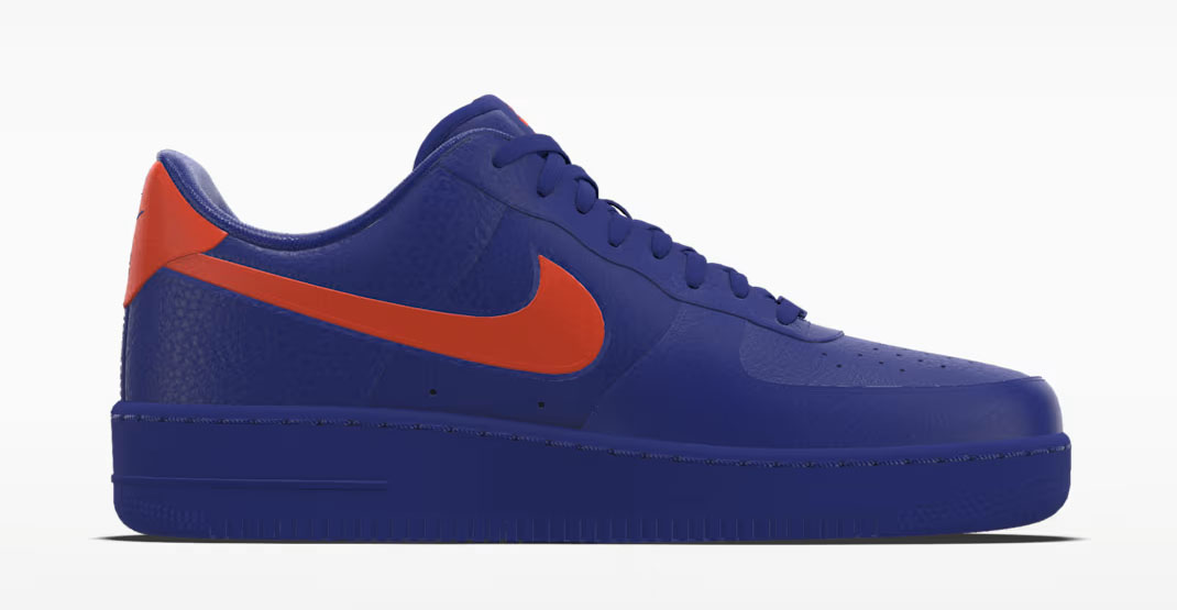Nike Air Force 1 Low By NYC New York Knicks Blue Orange Colorway Medial Side View Official Image