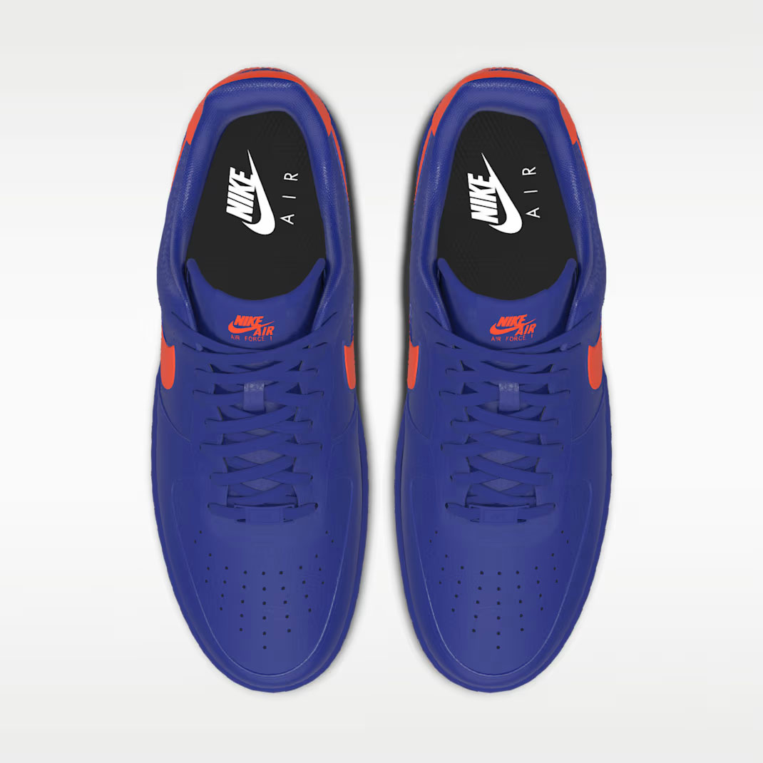 Nike Air Force 1 Low By NYC New York Knicks Blue Orange Colorway Top Inside View Official Image