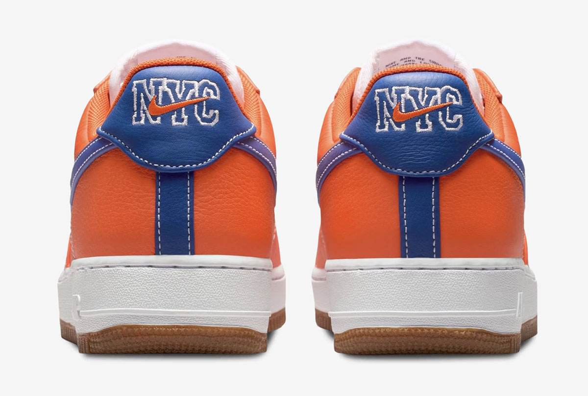 Nike Air Force 1 Low Knicks Back Heel View Official Image