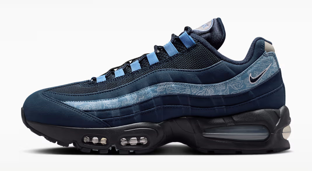Nike Air Max 95 Work Blue Lateral Side View