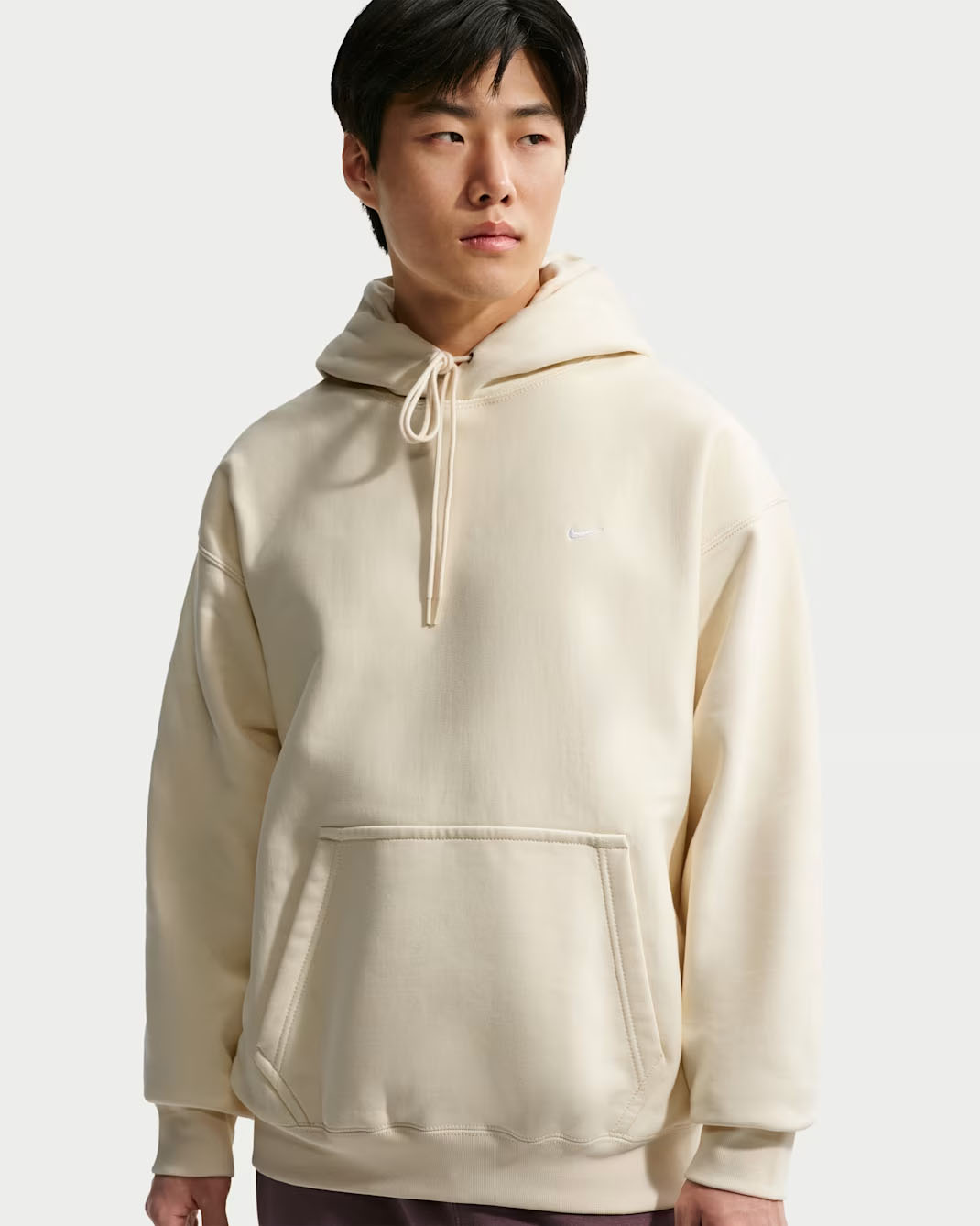 Nike Solo Swoosh Men's Pullover Hoodie Coconut Milk