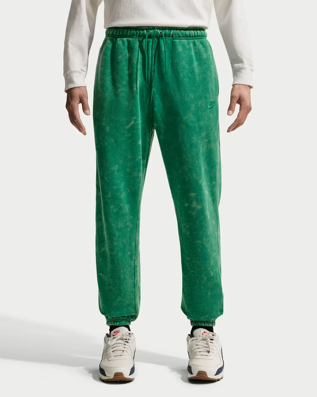 Nike Sportswear Club Men's Washed Cuffed Fleece Pants Malachite