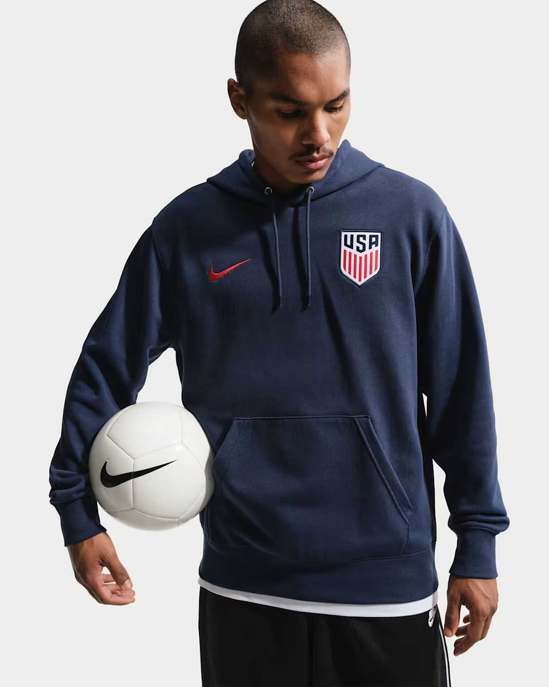 USMNT Club Men's Nike Soccer French Terry Pullover Hoodie Navy