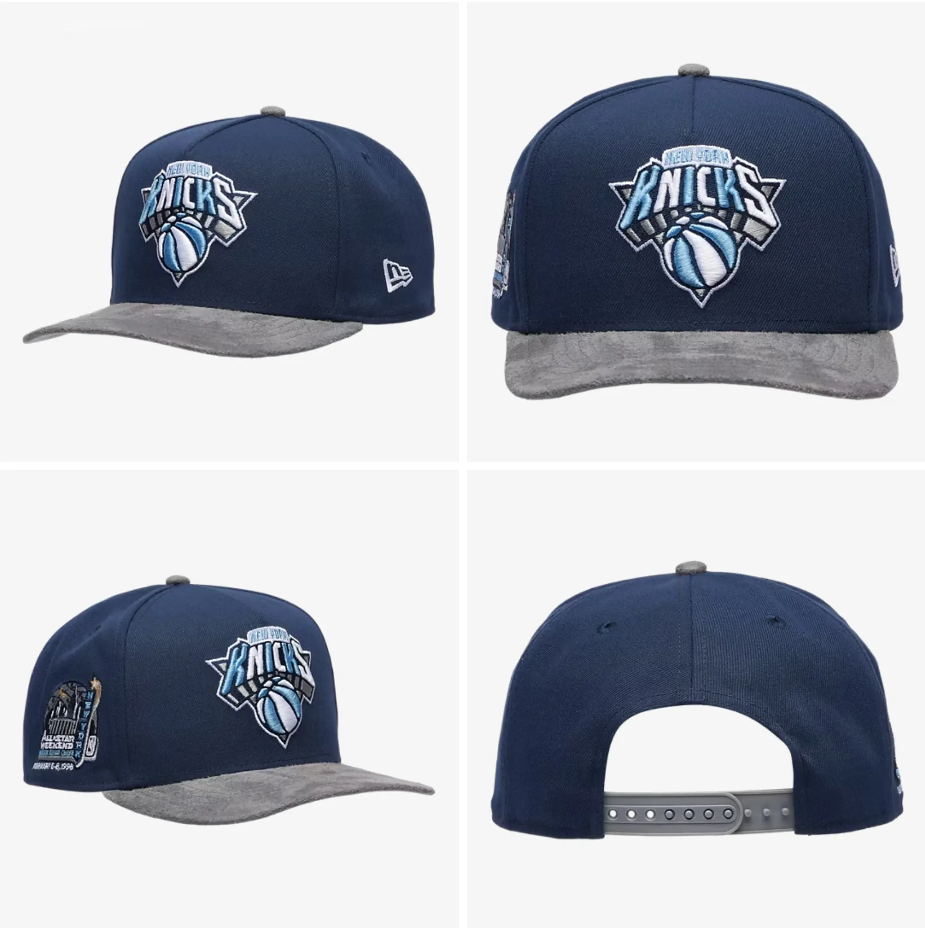 New York Knicks New Era 9FIFTY A-Frame Snapback Cap matching the Air Jordan 13 "Flint" (2026).