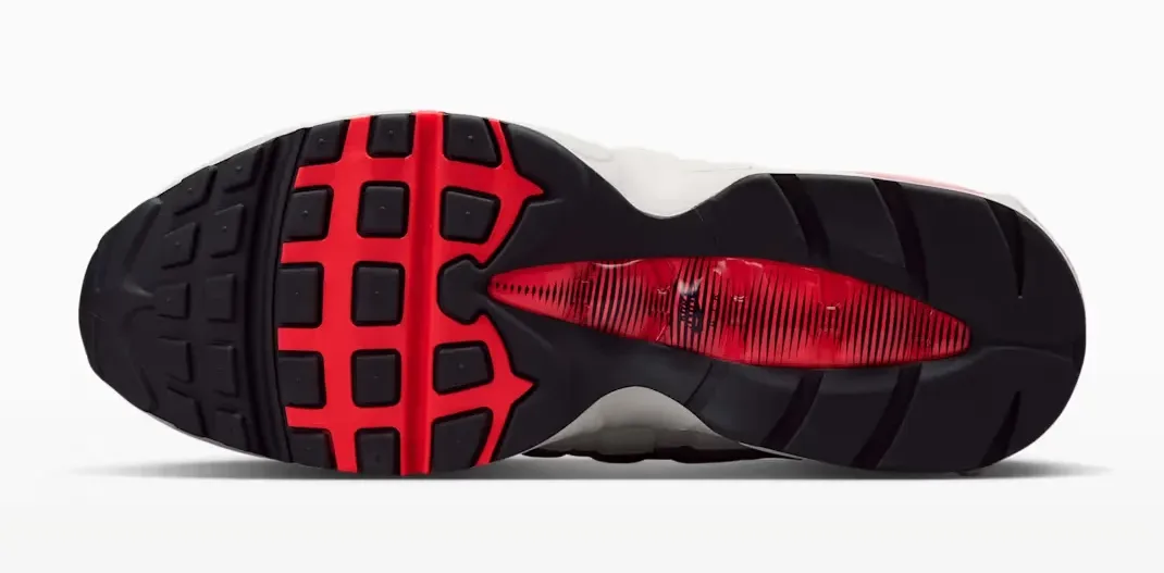 Outsole of the Nike Air Max 95 Big Bubble Reverse Solar Red