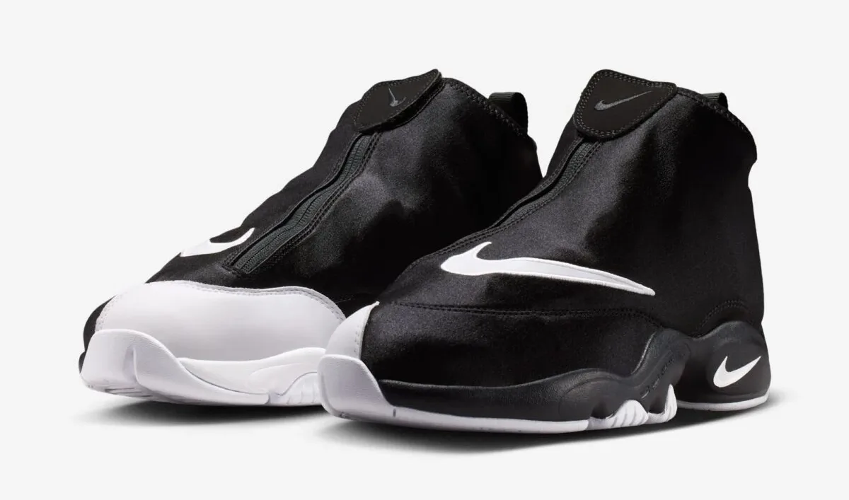 Angled pair view of the Nike Air Zoom Flight "The Glove" in Black, White and University Red.