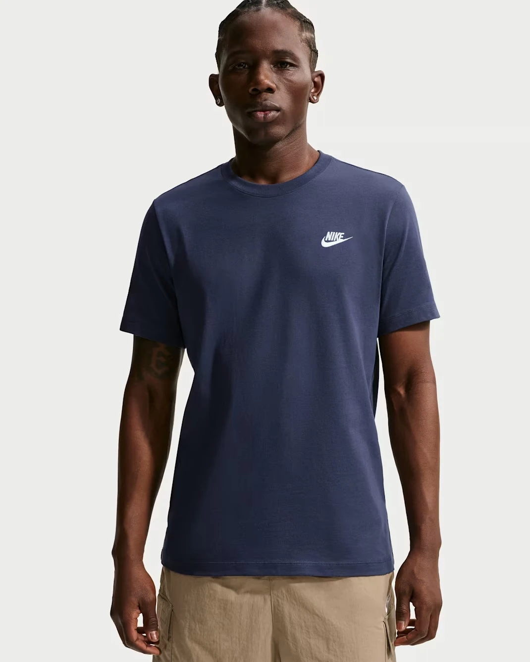 Nike Sportswear Club Midnight Navy T-shirt that coordinates with the Nike Air Griffey Max 1 "HBCU Swingman Classic."