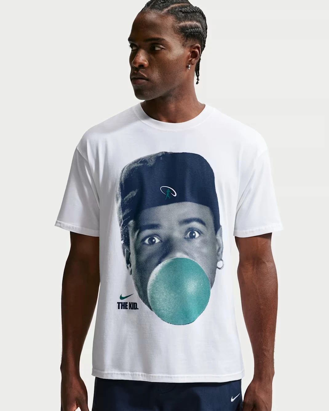 Nike Sportswear Ken Griffey Jr. Max90 white T-shirt that matches the Nike Air Griffey Max 1 "HBCU Swingman Classic" sneakers.