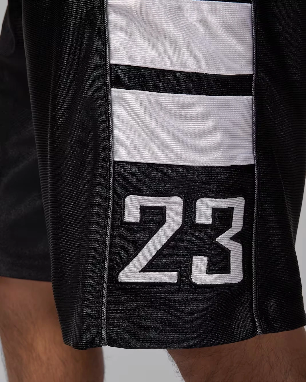 Jordan Brooklyn Cat Scratch Men’s Shorts in black and white with 23 side detail
