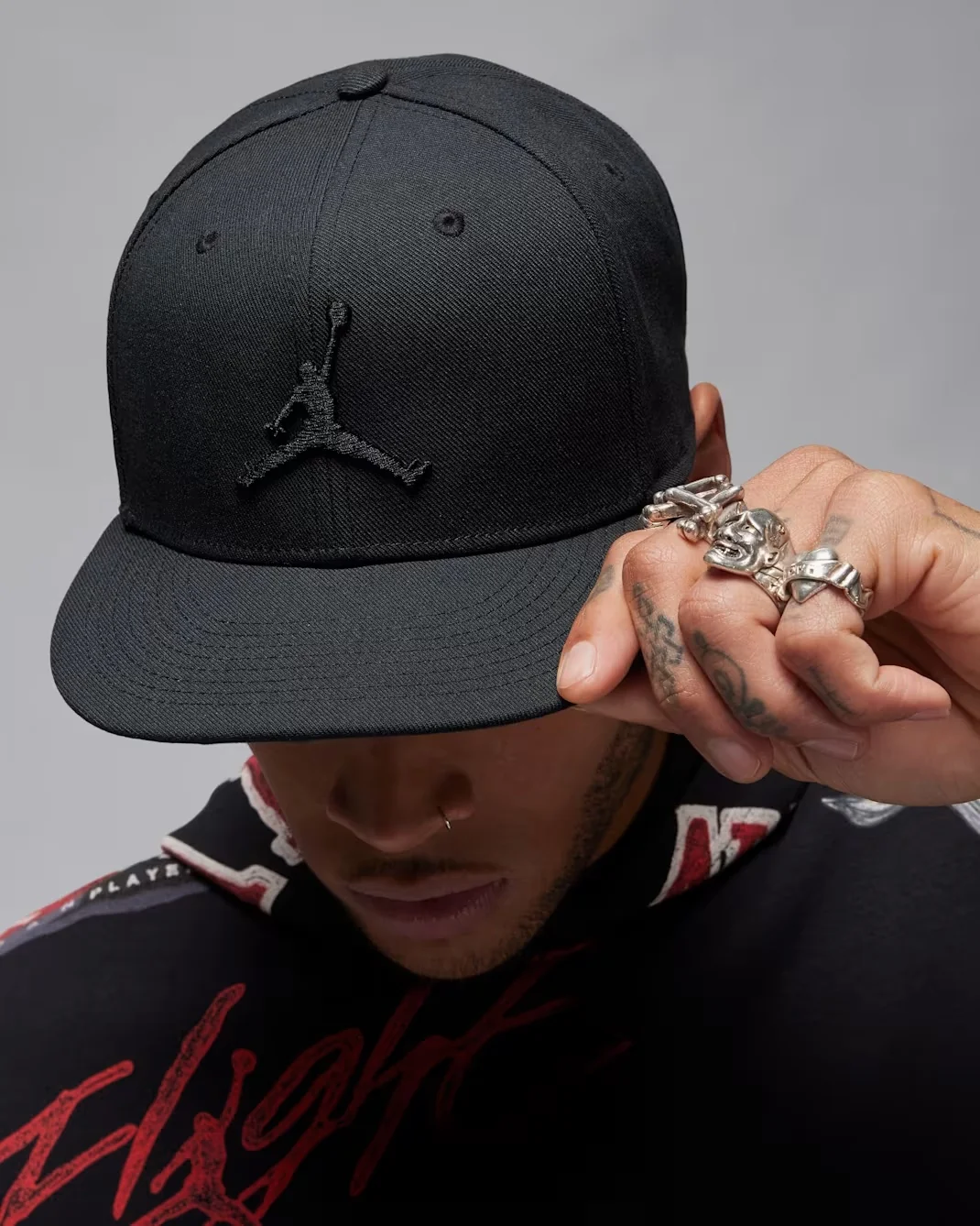 Jordan Jumpman Pro Adjustable Cap in Black and Anthracite