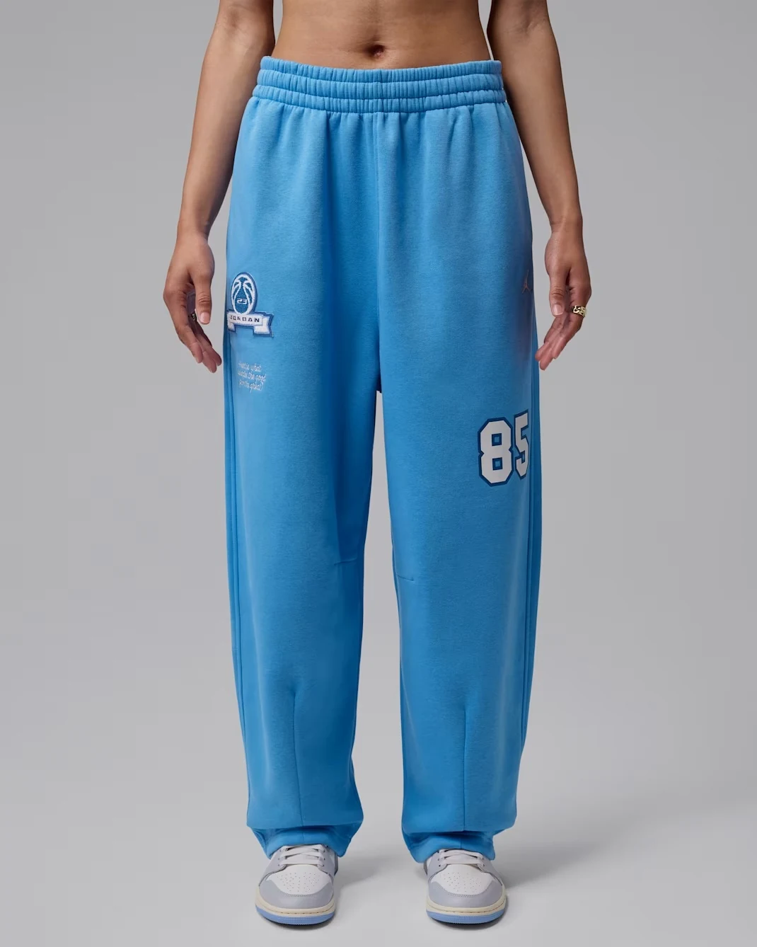Jordan Women’s Brooklyn Fleece wide-leg pants in Blue Beyond