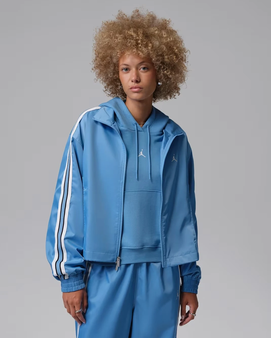 Jordan Women’s Brooklyn track jacket in Blue Beyond