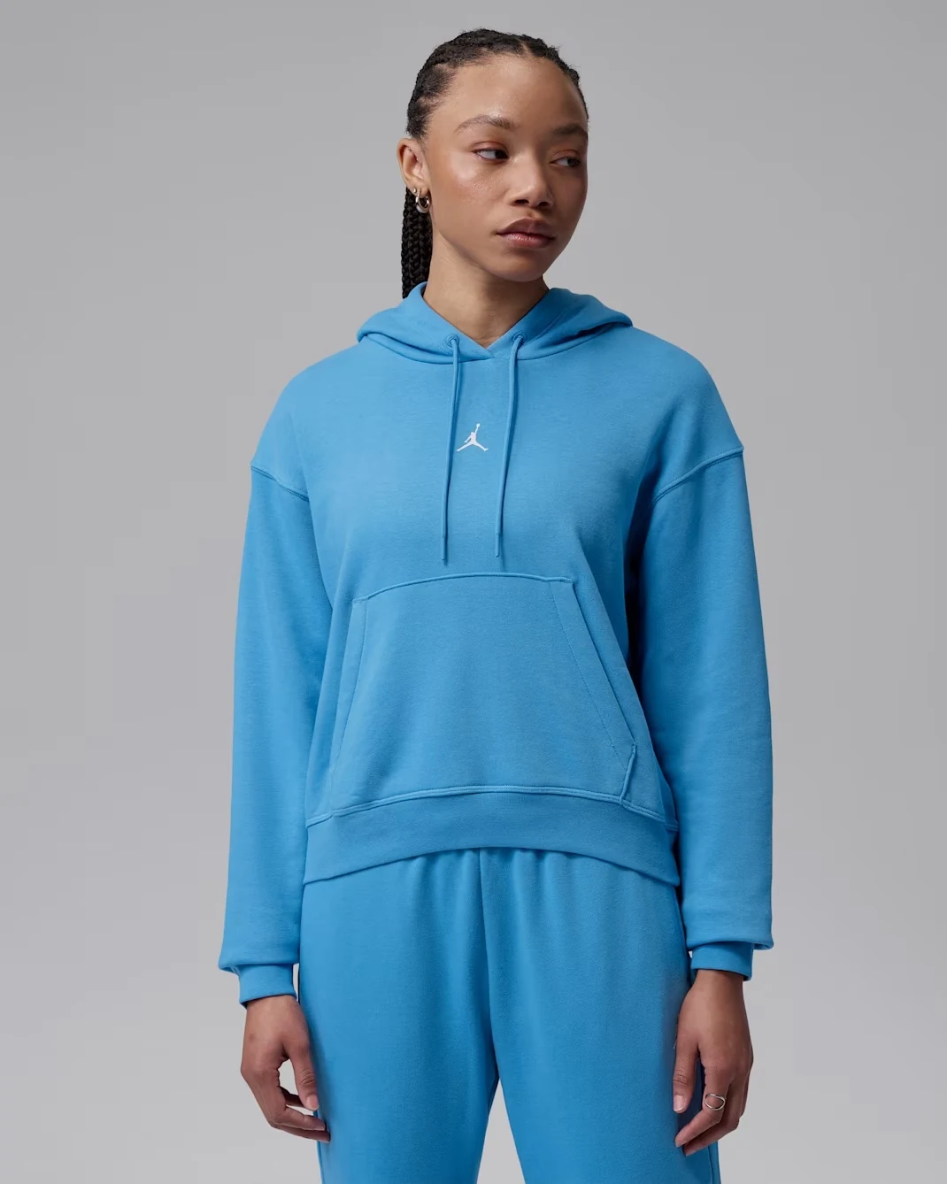 Jordan Women’s Sport Fleece pullover hoodie in Blue Beyond
