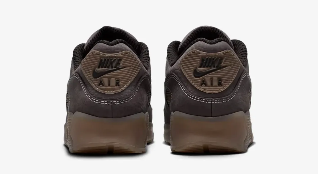 Nike Air Max 90 Shadow Brown and Gum Light Brown heel view