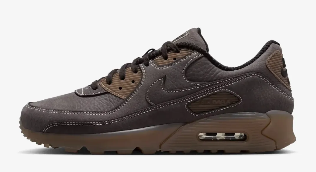 Nike Air Max 90 Shadow Brown and Gum Light Brown lateral side view