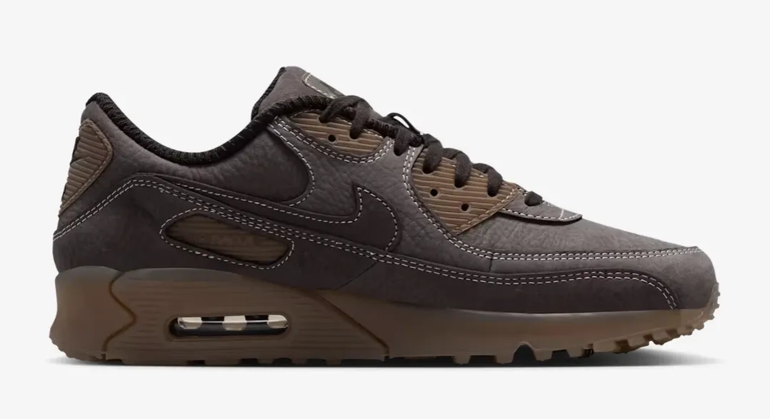 Nike Air Max 90 Shadow Brown and Gum Light Brown medial side view