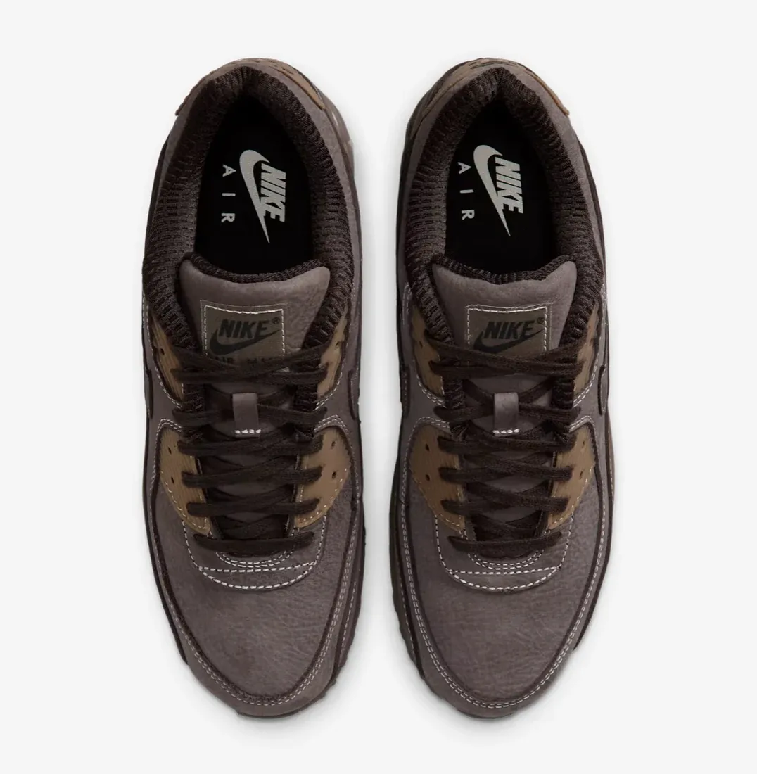 Nike Air Max 90 Shadow Brown and Gum Light Brown top view