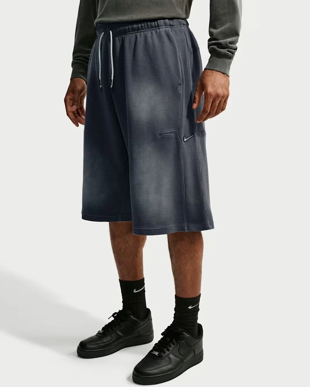 Nike Ja men's 14-inch basketball shorts in Black and Iron Grey.