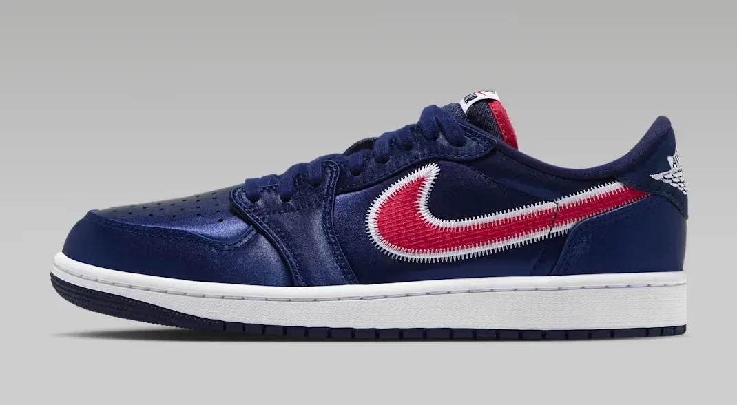 Air Jordan 1 Low OG “Howard” in College Navy, White and University Red