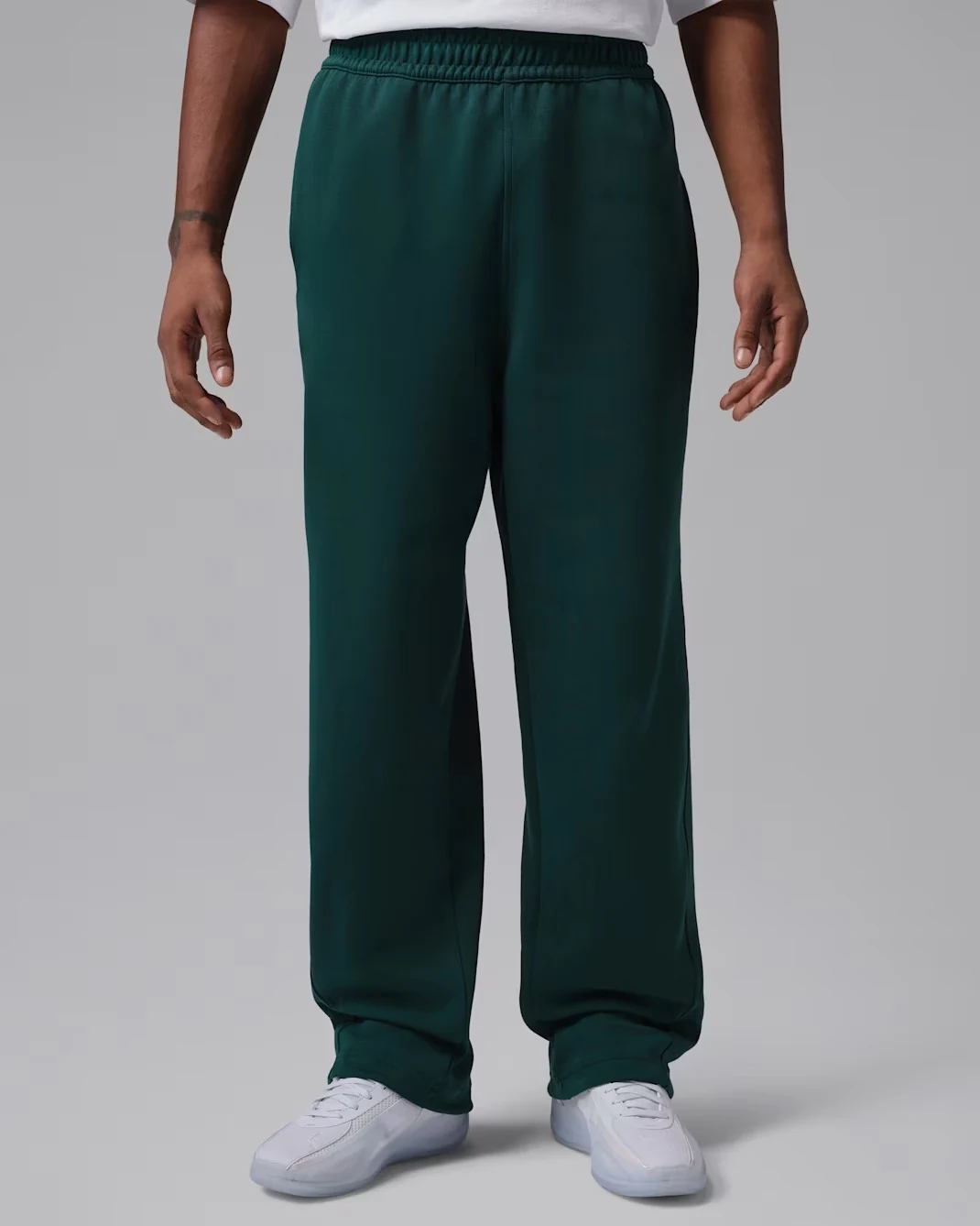 Jordan Sport Hoop Fleece men’s Dri-FIT pants in Midnight Spruce.