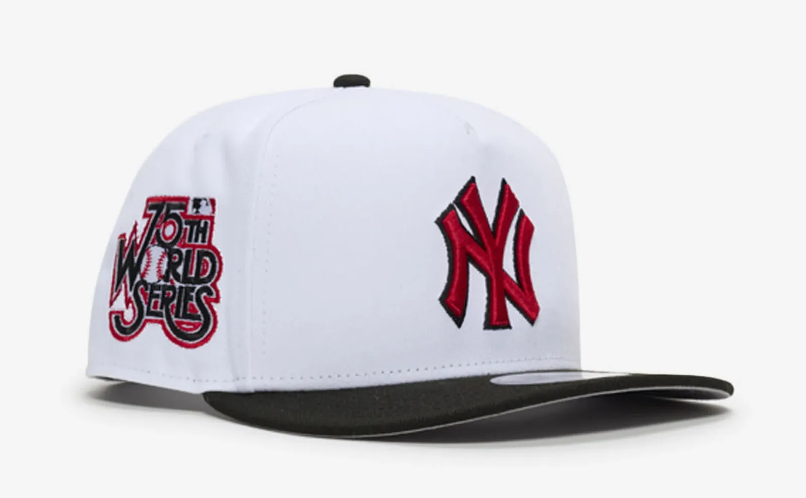 White, black and red New Era New York Yankees 9FIFTY A-Frame Snapback Hat.