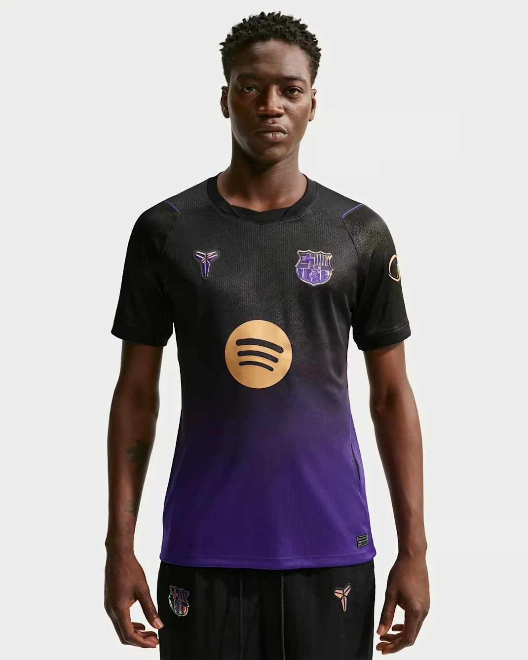 Nike FC Barcelona Kobe Stadium Away jersey in Black, Field Purple and Metallic Gold