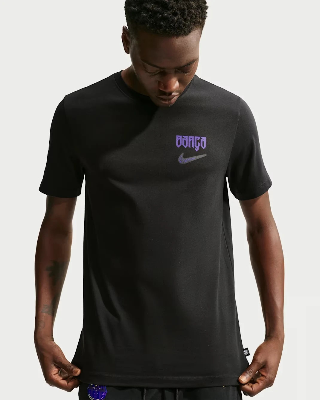 Nike FC Barcelona Kobe T-shirt in Black with Field Purple graphics