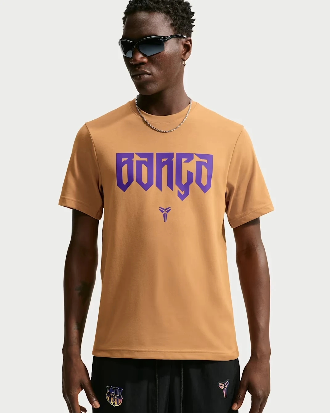 Nike FC Barcelona Primary Away top in Elemental Gold and Field Purple
