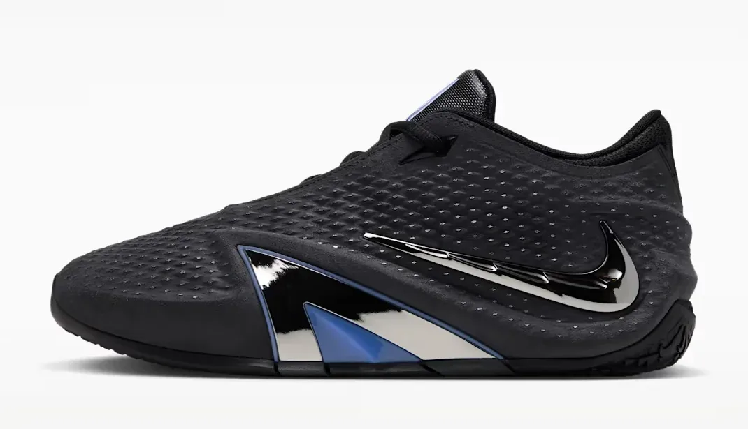 Nike Ja 4 Dark Mode Black, Cobalt Bliss and Metallic Silver lateral side