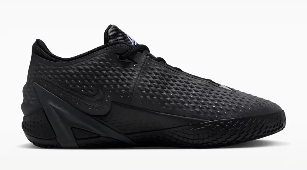 Nike Ja 4 Dark Mode Black and Metallic Silver medial side
