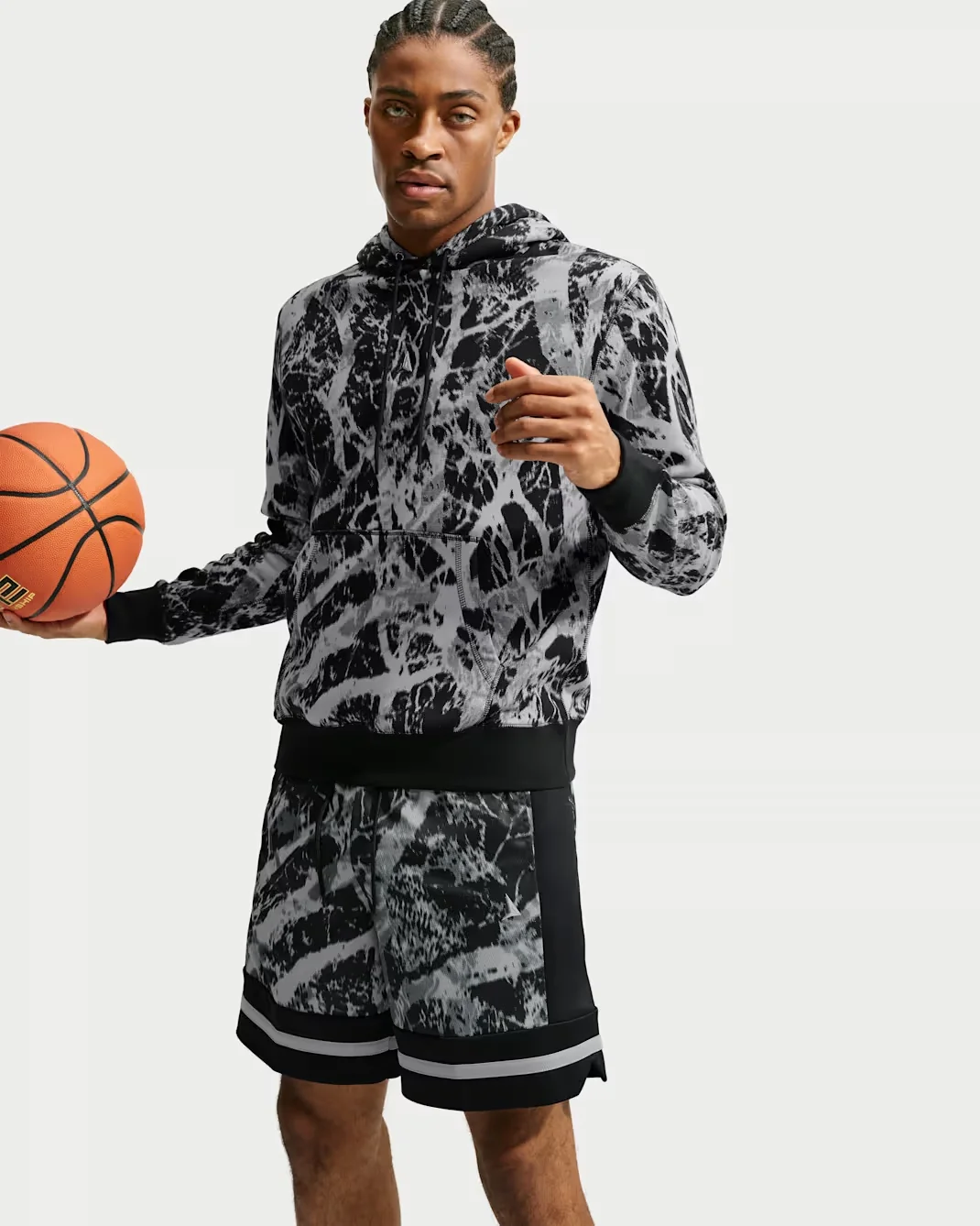 Nike Ja 8-inch Dri-FIT basketball shorts in Black, Light Smoke Grey and Metallic Silver