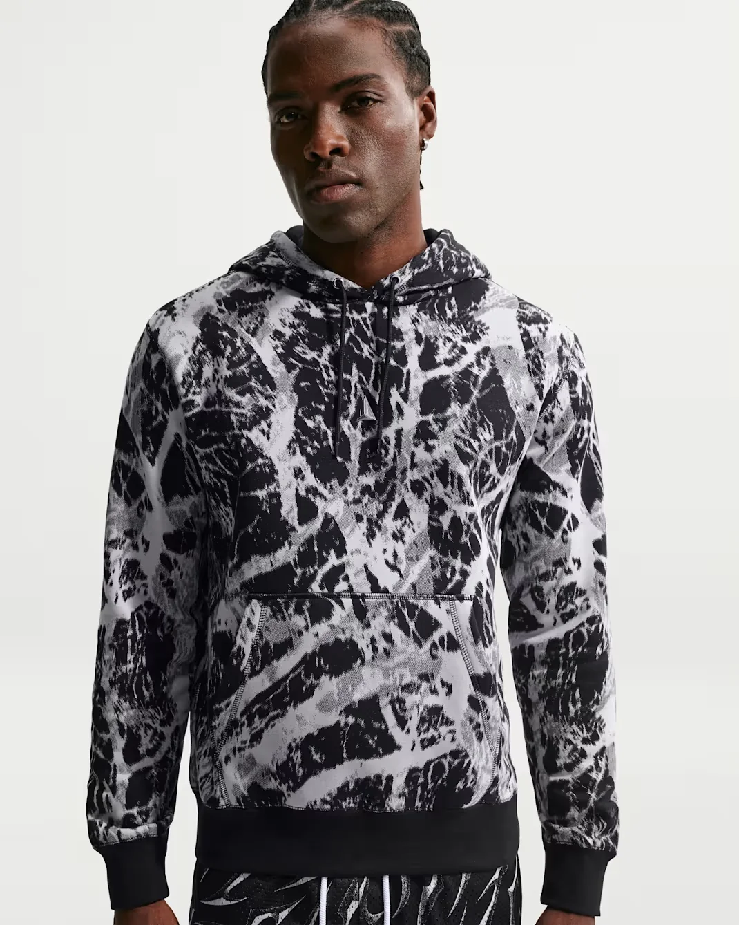 Nike Ja Club basketball hoodie in Black, Grey and White