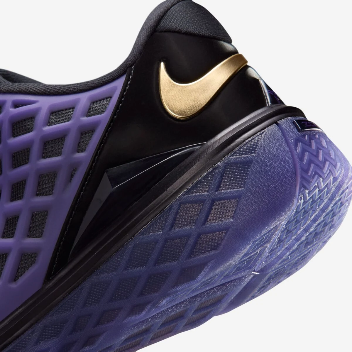 Nike Kobe 3 Low Protro FC Barcelona Black heel with Metallic Gold Nike Swoosh