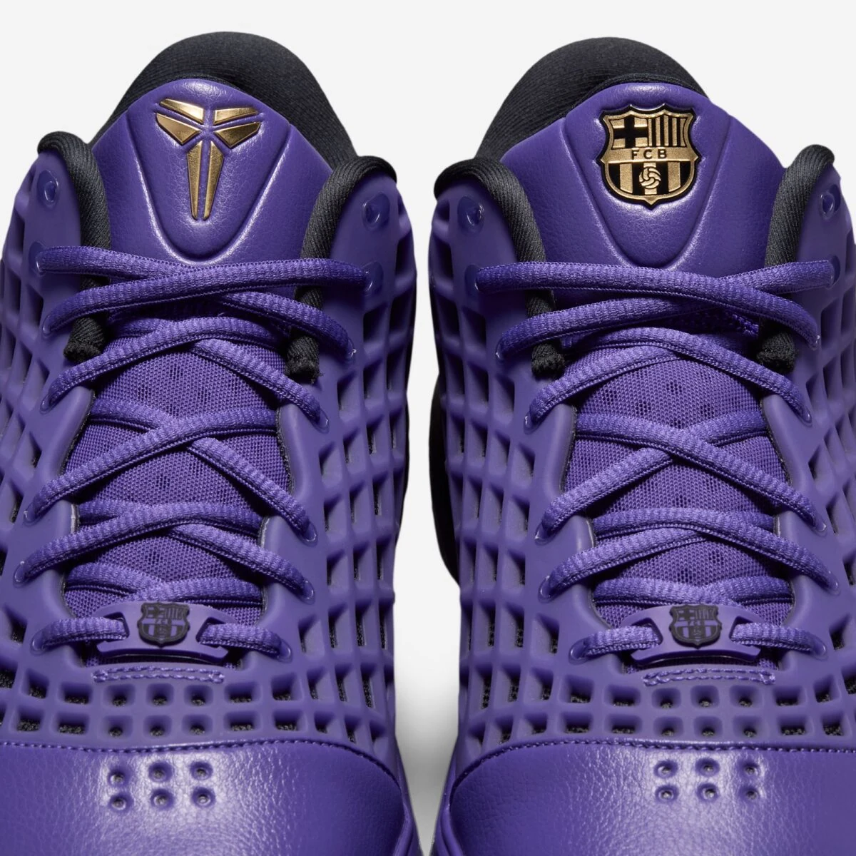 Nike Kobe 3 Low Protro FC Barcelona tongues with Metallic Gold Kobe and FC Barcelona logos